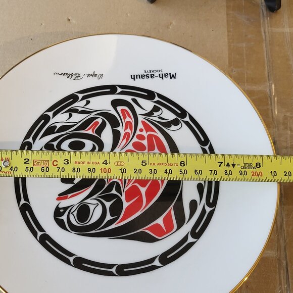 WAYNE ROBINSON "MAH-ASAUH (SOCKEYE SALMON) CERAMIC PLATE RARE FIND GUC SEE PICS - Picture 5 of 5
